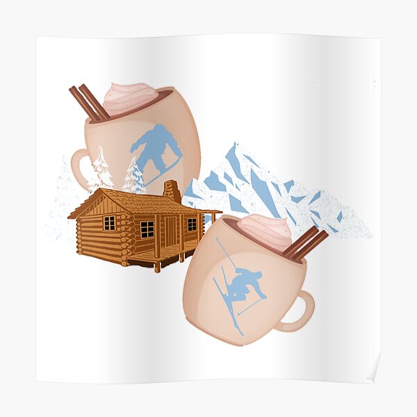 Skiing and snowboarding holiday adventures Poster
