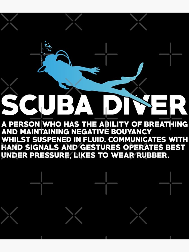 "Scuba Diver Definition Funny Scuba Diving Ocean Lovers" Poster for Sale by Zaidan16 Redbubble