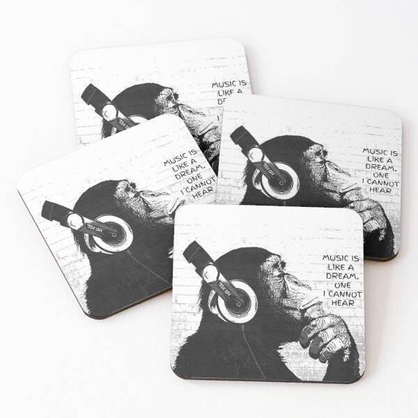 Item preview, Banksy Monkey - Music is like a dream. One cannot hear designed and sold by CASSNELSON.