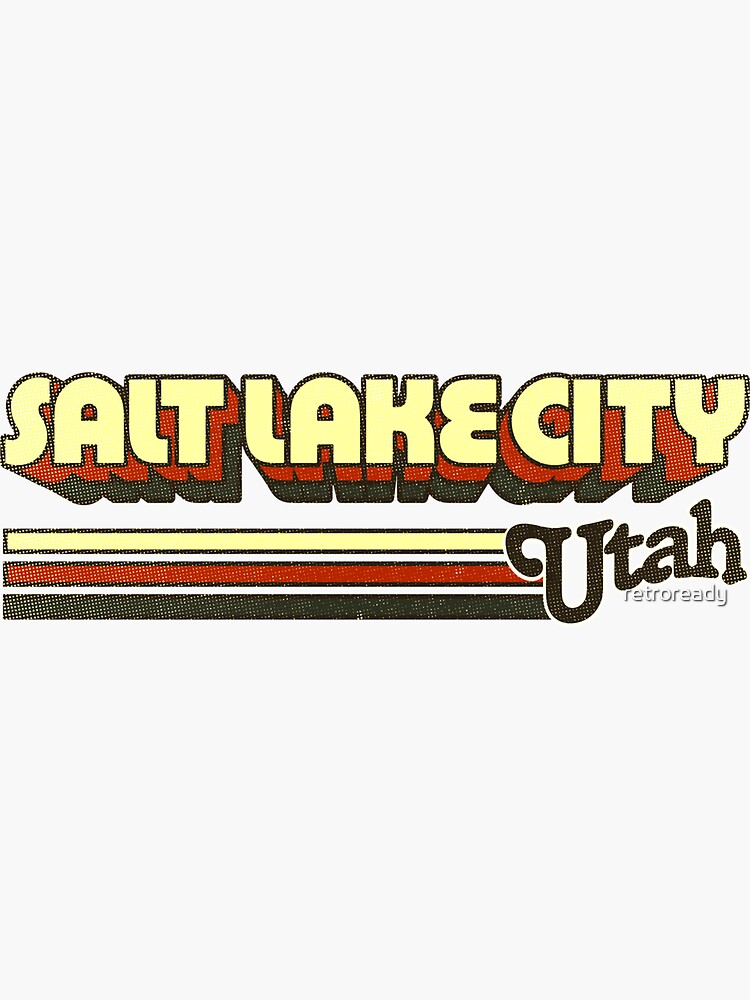 Thumbnail 3 of 3, Sticker, Salt Lake City, UT | City Stripes designed and sold by retroready.