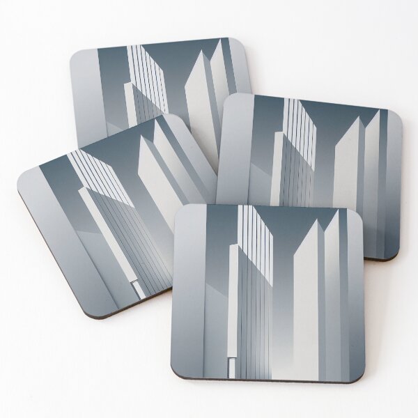 Item preview, Minimalist white city designed and sold by Muralia Art.