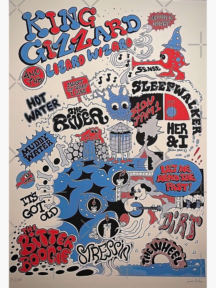 Discover King Gizzard and the Lizard Wizard - Acoustic Night 2022 Premium Matte Vertical Poster