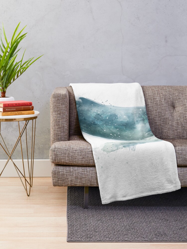 Alternate view of Humpback Whale Throw Blanket