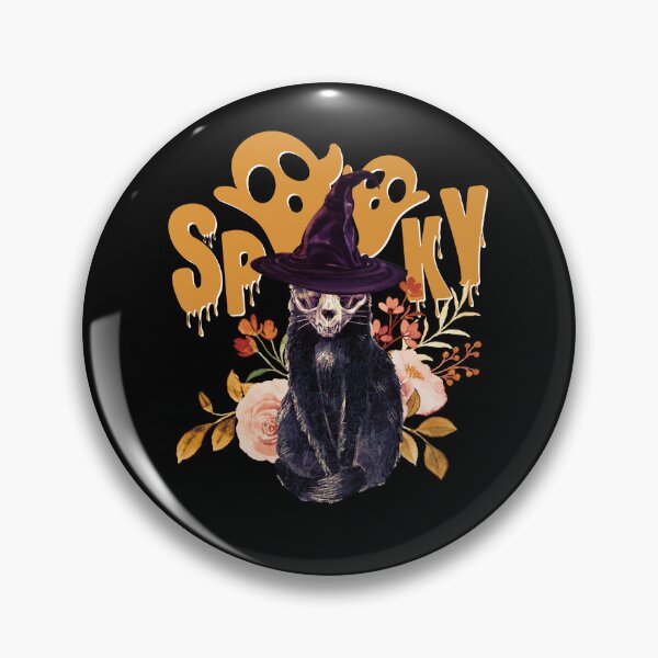 Item preview, Halloween Spooky Black Cat With Flower  designed and sold by GeeHanz.