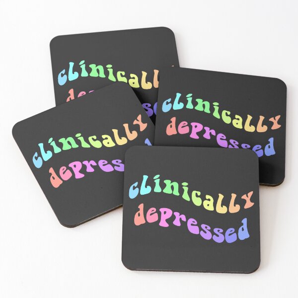 Item preview, clinically depressed in rainbow designed and sold by everything4eva.