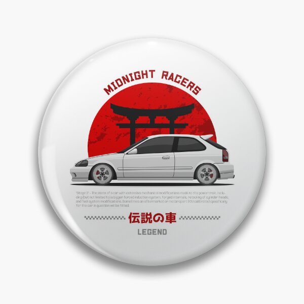 Item preview, Midnight Racer White EK 9 JDM designed and sold by goldentuners.