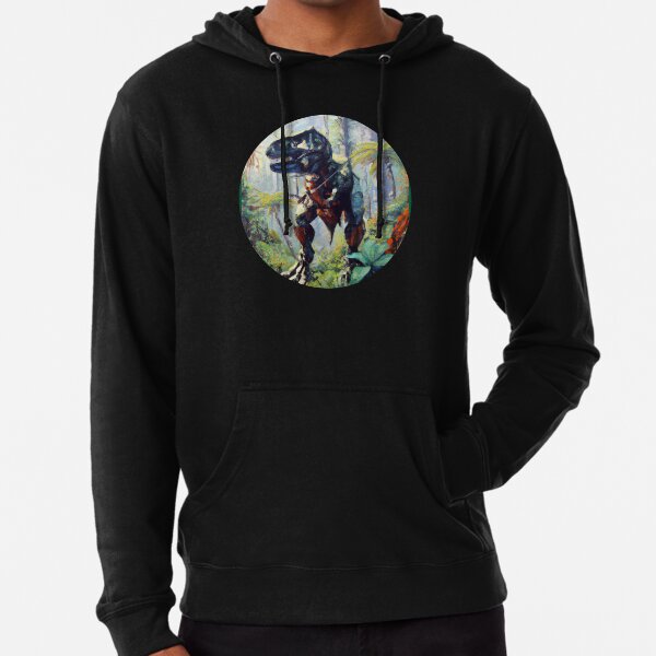 Cool Dino in the Jungle Lightweight Hoodie