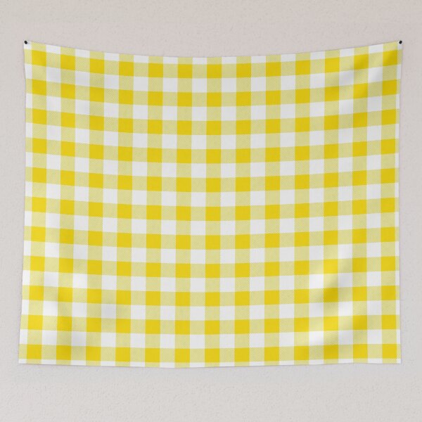 Item preview, Yellow and White Buffalo Plaid Pattern designed and sold by starrylite.