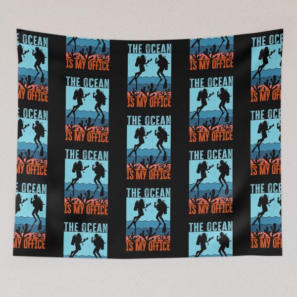 Item preview, Scuba Diver Diving Quote The Ocean Is My Office designed and sold by Zaidan16.
