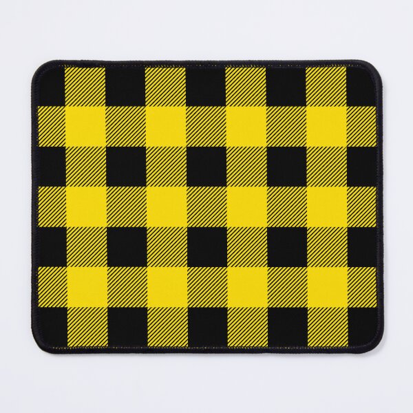 Item preview, Yellow and Black Buffalo Plaid Pattern designed and sold by starrylite.