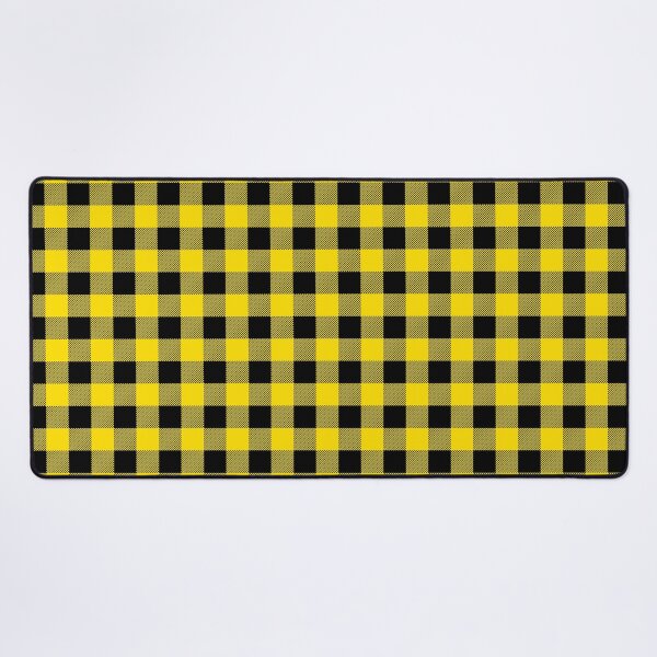 Item preview, Yellow and Black Buffalo Plaid Pattern designed and sold by starrylite.
