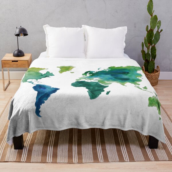 Item preview, Watercolor Worldmap designed and sold by Alexa Kaczor.