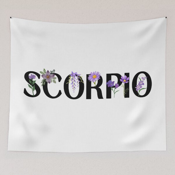 Item preview, Scorpio Zodiac Sign Flowers designed and sold by Hellofriendco.
