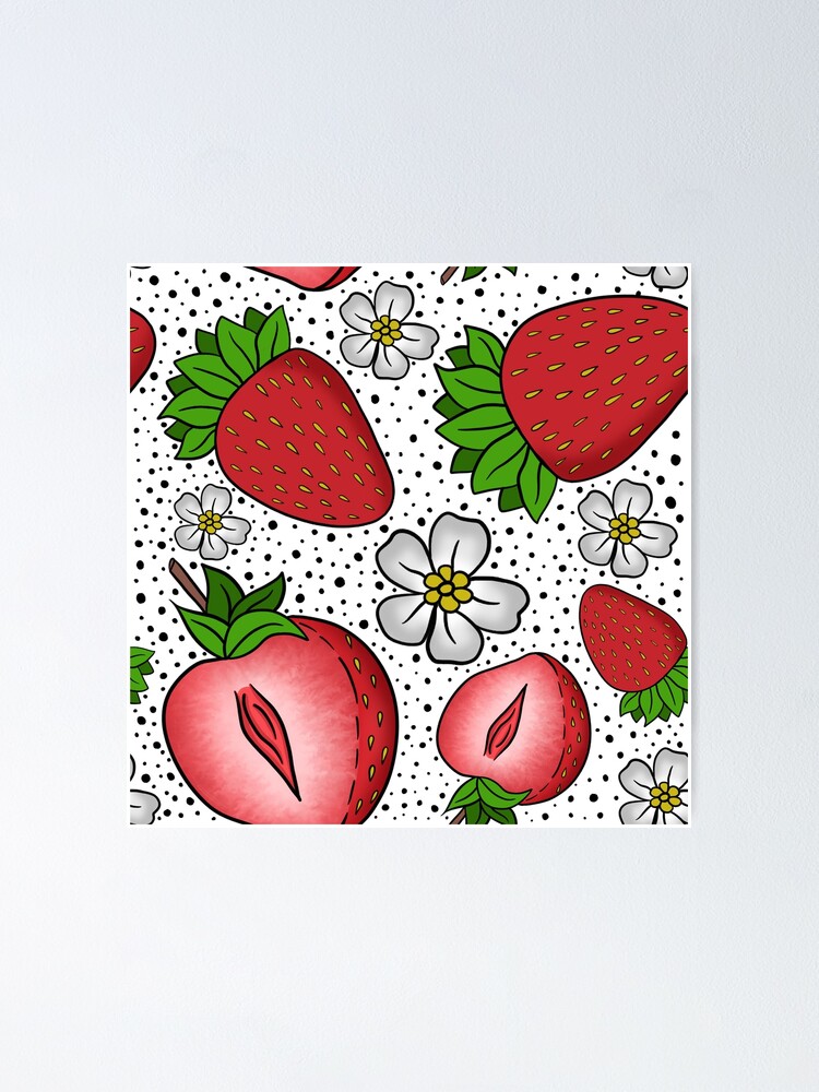 Strawberry Temporary Tattoo (Set of 3) – Small Tattoos