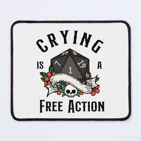 Item preview, DND RPG Funny Critical failure: Crying is a free action, Natural one D20 dice. designed and sold by DungeonAtelier.