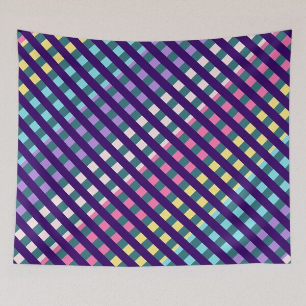 Item preview, Colorful Line Grid Pattern designed and sold by Beneficial Art.