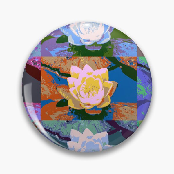 Item preview, Water lily in the garden pond as digital collage designed and sold by Klaus Offermann.