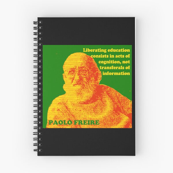 Item preview, Paolo Freire Pedagogy of the Oppressed Quote on Liberating Education Red GoldGreen designed and sold by Tony Cisse.
