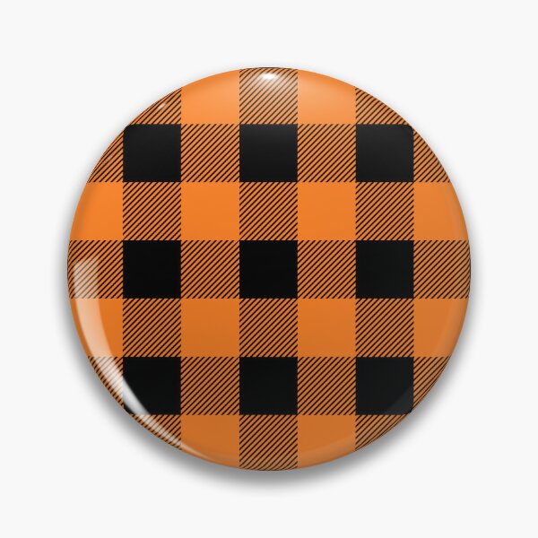 Item preview, Orange and Black Buffalo Plaid Pattern designed and sold by starrylite.