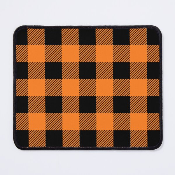 Item preview, Orange and Black Buffalo Plaid Pattern designed and sold by starrylite.