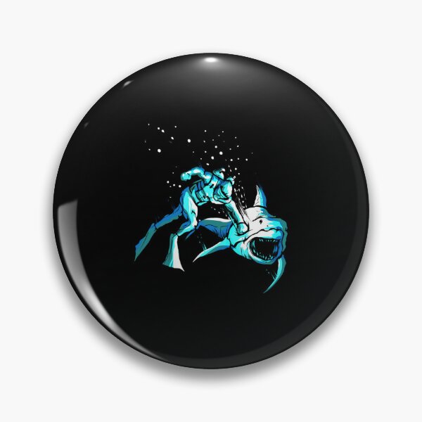 Item preview, Scuba Diver Fighting Shark Underwater Diving Lover designed and sold by Zaidan16.