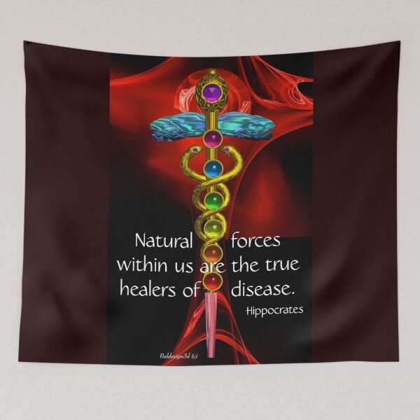 Item preview, GOLD CADUCEUS WITH 7 CHAKRAS, Holistic Energy ,Natural forces of Healing designed and sold by BulganLumini.
