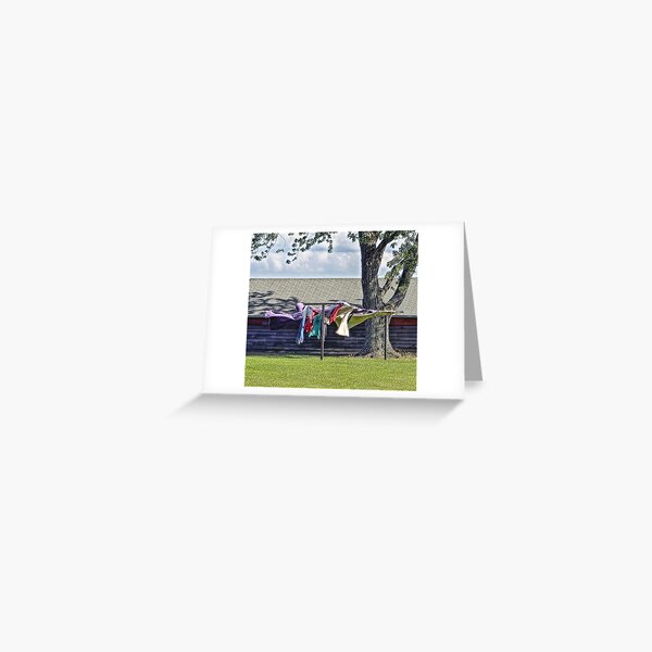 Country Clothesline Greeting Card