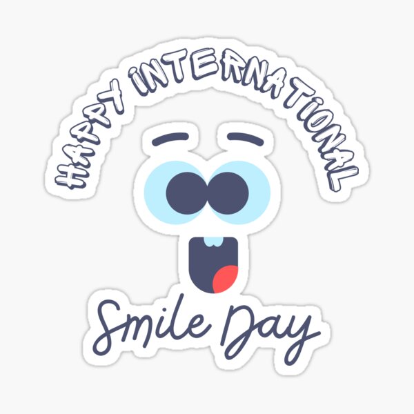 Item preview, Happy smile day dark blue designed and sold by DigitalArt BoutiqueRS.