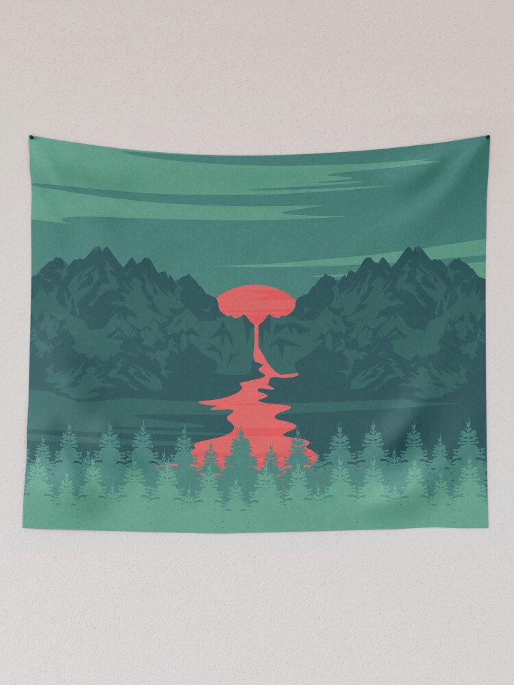 Thumbnail 2 of 3, Tapestry, The Red River designed and sold by ivetas.