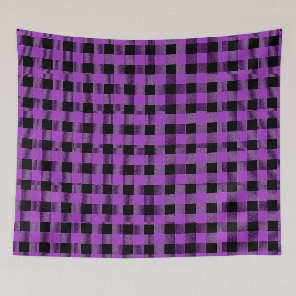 Item preview, Purple and Black Buffalo Plaid Pattern designed and sold by starrylite.