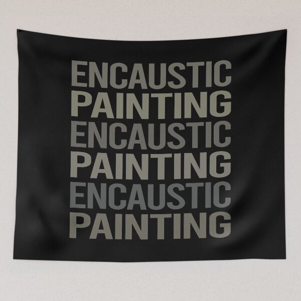Item preview, Gray Text Art Encaustic Eainting designed and sold by TarynBrown3126.