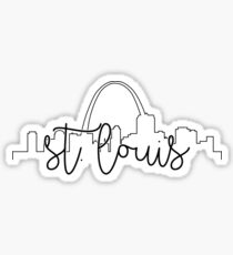 cityscape outline - st. louis Sticker