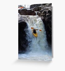 Kayaking waterfall on the Etive in Scotland Greeting Card