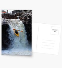 Kayaking waterfall on the Etive in Scotland Postcards