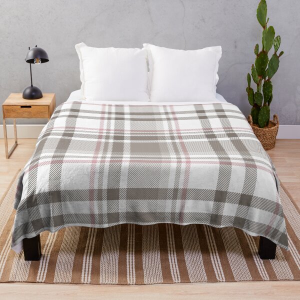 Item preview, Taupe Gray and Pink Tartan Plaid Pattern designed and sold by thelustrous.