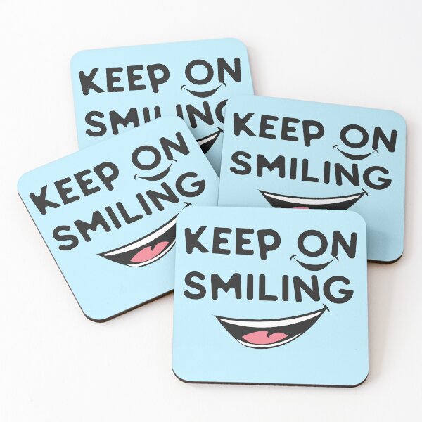 Item preview, Keep on smiling black designed and sold by DigitalArt BoutiqueRS.