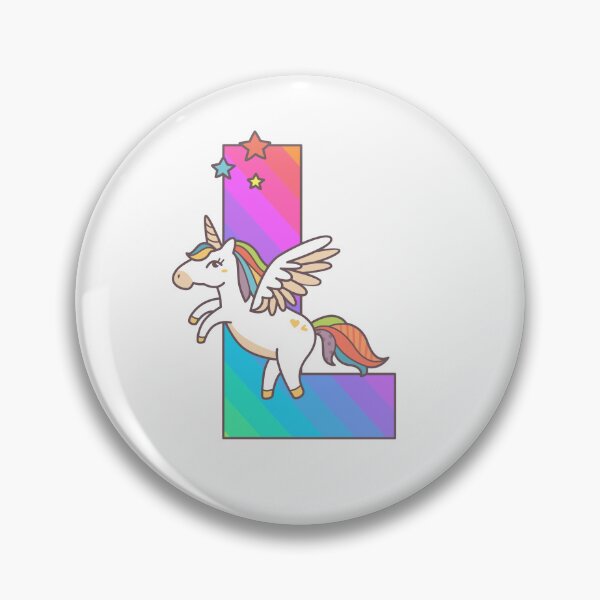 Item preview, Unicorn Monogram Letter L Initial Cute Birthday Gift designed and sold by Delightfully Cynical.