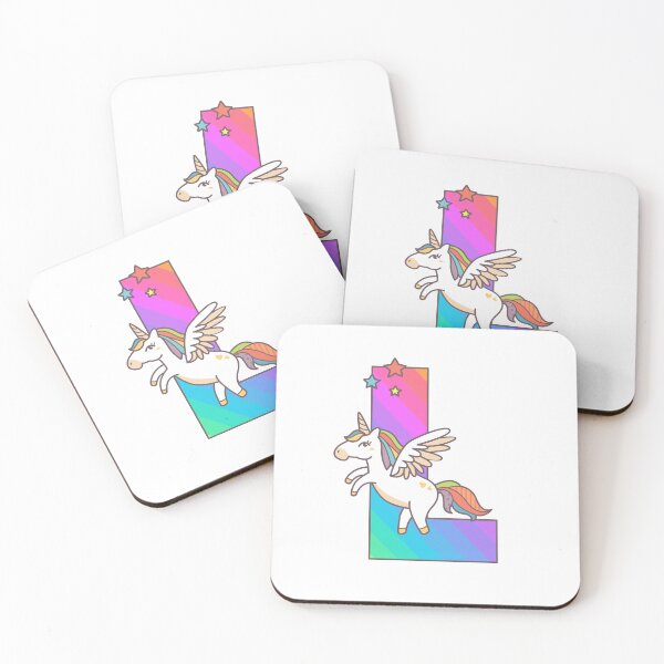 Item preview, Unicorn Monogram Letter L Initial Cute Birthday Gift designed and sold by Delightfully Cynical.