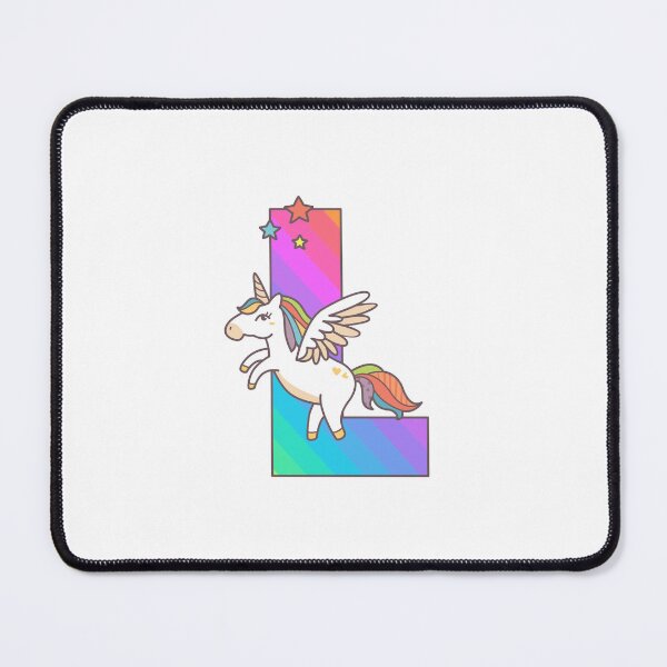 Item preview, Unicorn Monogram Letter L Initial Cute Birthday Gift designed and sold by Delightfully Cynical.