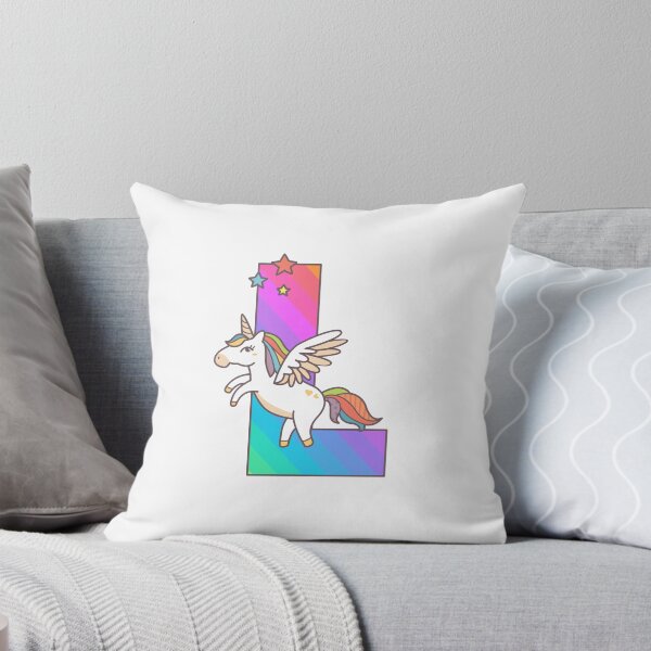 Item preview, Unicorn Monogram Letter L Initial Cute Birthday Gift designed and sold by Delightfully Cynical.