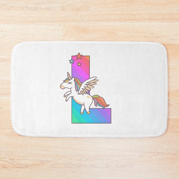 Item preview, Unicorn Monogram Letter L Initial Cute Birthday Gift designed and sold by Delightfully Cynical.