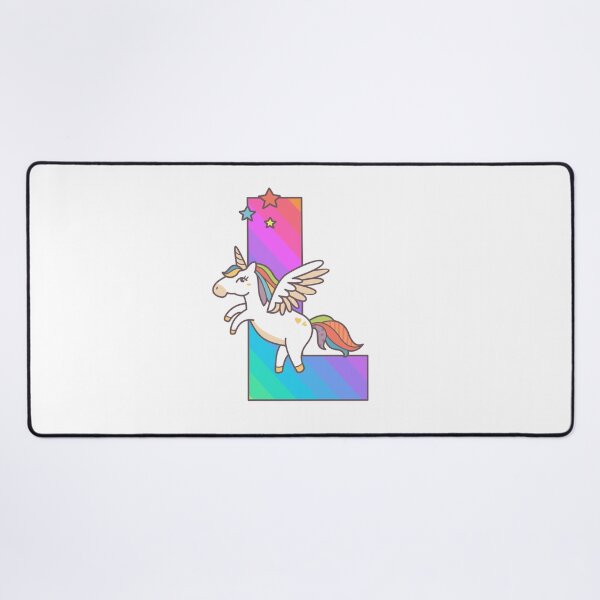 Item preview, Unicorn Monogram Letter L Initial Cute Birthday Gift designed and sold by Delightfully Cynical.