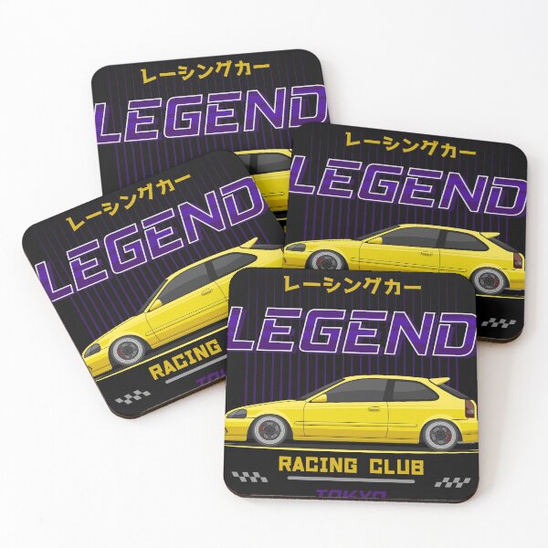 Item preview, Midnight Racer Yellow EK 9 JDM designed and sold by goldentuners.