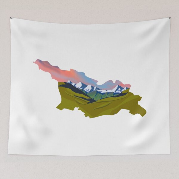 Item preview, georgia map and landscape designed and sold by landscapeworlds.