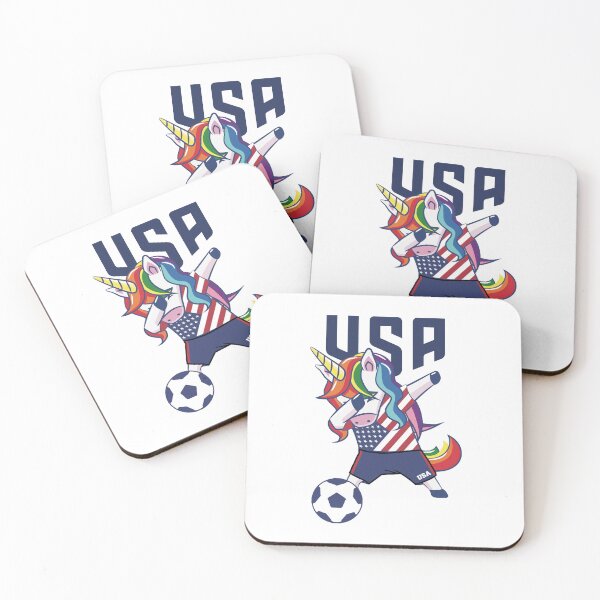 Item preview, WOSO USA Fútbol Unicornio Dabbing designed and sold by Numero14.