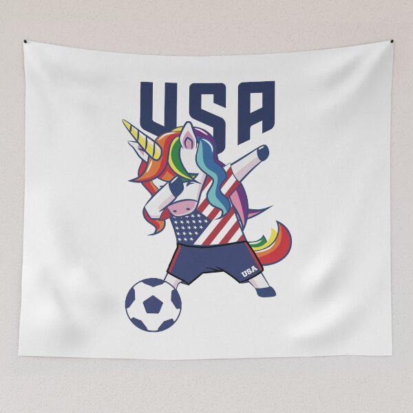 Artikelvorschau, WOSO USA Soccer Unicorn Dabbing entworfen und verkauft von Numero14.