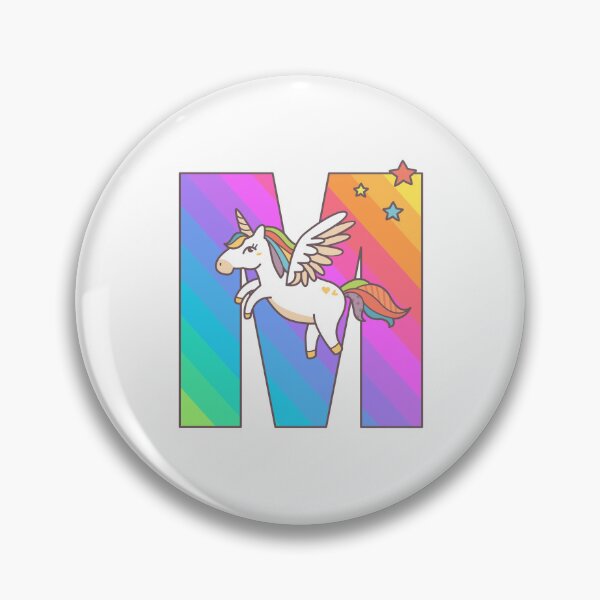 Item preview, Unicorn Monogram Letter M Initial Cute Birthday Gift designed and sold by Delightfully Cynical.