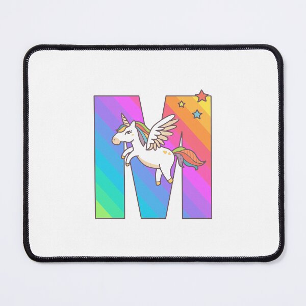 Item preview, Unicorn Monogram Letter M Initial Cute Birthday Gift designed and sold by Delightfully Cynical.