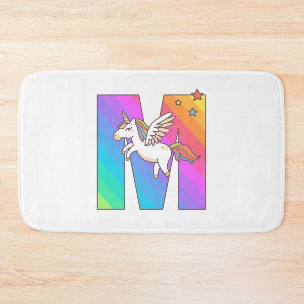 Item preview, Unicorn Monogram Letter M Initial Cute Birthday Gift designed and sold by Delightfully Cynical.