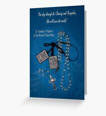 Rosary and Scapular prophesy Greeting Card